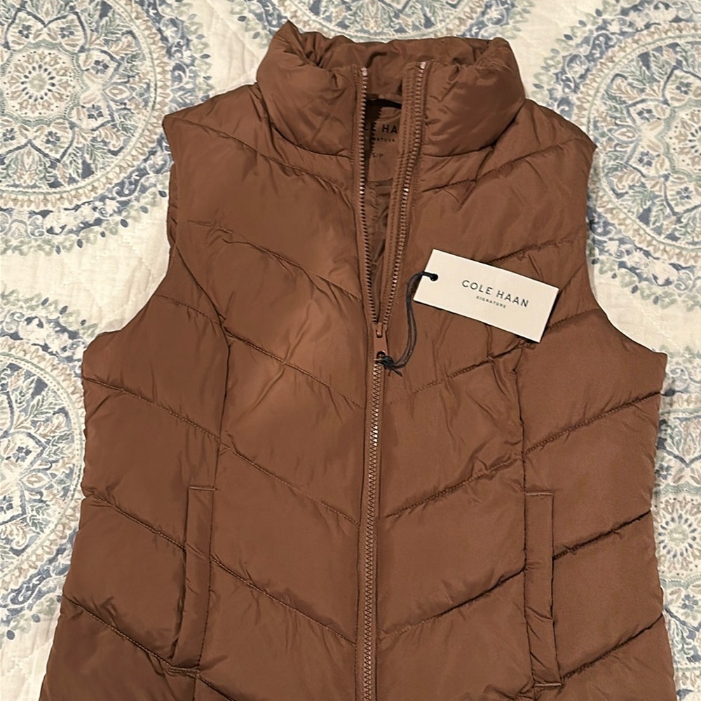 Cole Haan Toffee Polyfill Sip Front Vest